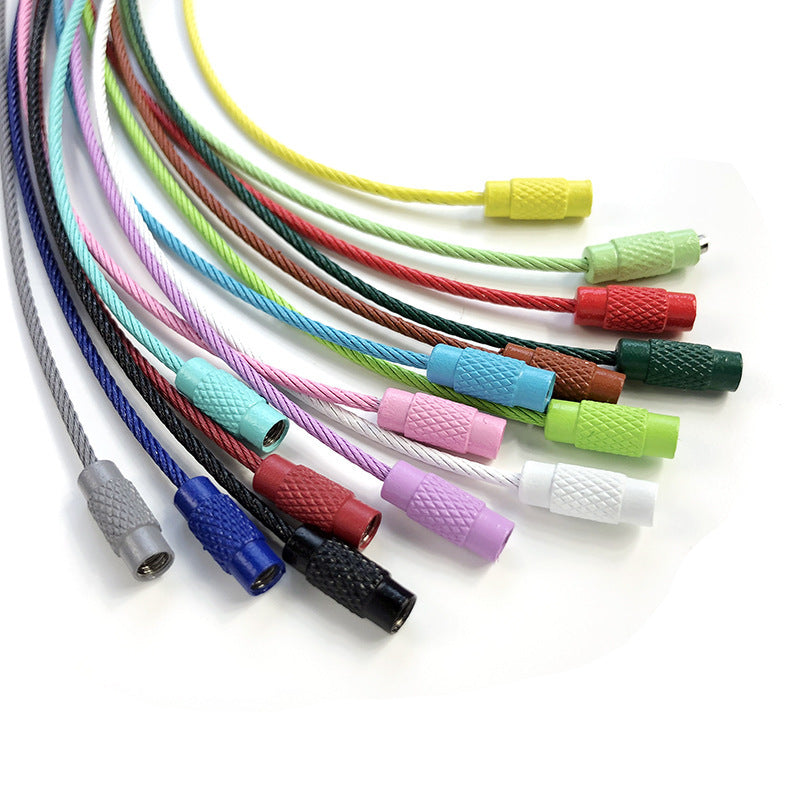 Wholesale Metal DIY Color Spray Painted Wire Ring Diameter 5cm Keychain Accessories